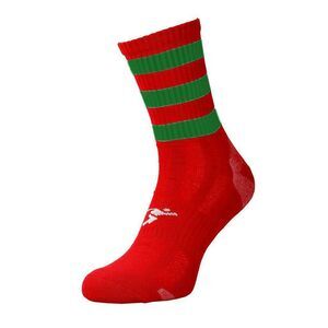Precision Unisex Adults Pro Hooped Gaelic Mid Socks / Red/Green